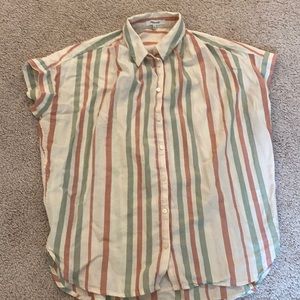 Madewell vertical stripe button down size small